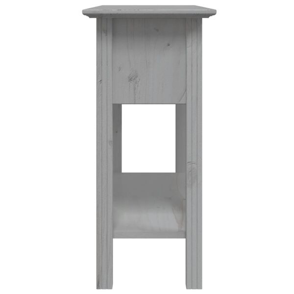 vidaXL Τραπέζι Κονσόλα BODO Γκρι 91x35x74 εκ. Μασίφ Ξύλο Πεύκου