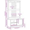 vidaXL Δέντρο χωλ "SANDNES" 87x40x159,5 εκ. Πεύκο μασίφ ξύλο