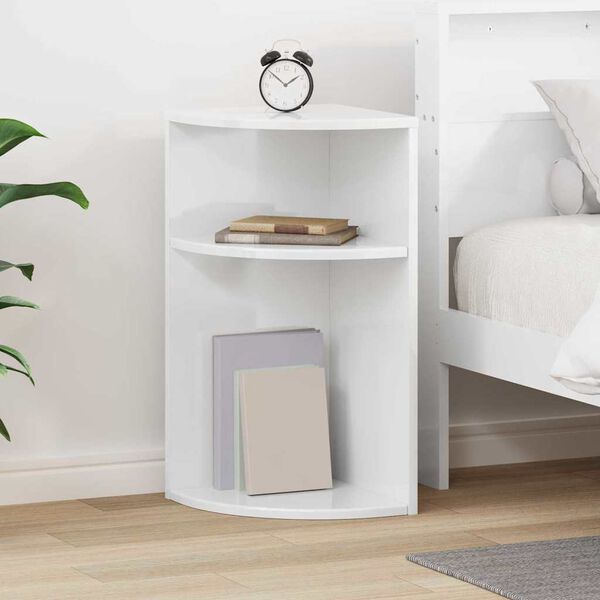 vidaXL End Table &Upsilon;&psi;&eta;&lambda;ή&sigmaf; &gamma;&upsilon;&alpha;&lambda;ά&delta;&alpha;&sigmaf; &lambda;&epsilon;&upsilon;&kappa;ό 29,6 x 29,6 x 60 &epsilon;&kappa;