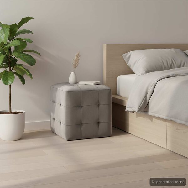 vidaXL &Kappa;&omicron;&mu;&omicron;&delta;ί&nu;&alpha;/&Sigma;&kappa;&alpha;&mu;&pi;ό 2 &tau;&epsilon;&mu;. &Gamma;&kappa;&rho;&iota; 30x30x30 &epsilon;&kappa;. &alpha;&pi;ό &Beta;&epsilon;&lambda;&omicron;ύ&delta;&iota;&nu;&omicron; Ύ&phi;&alpha;&sigma;&mu;&alpha;