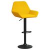 vidaXL Σκαμπό Μπαρ 2 τεμ. Κίτρινο Μουσταρδί Βελούδινα