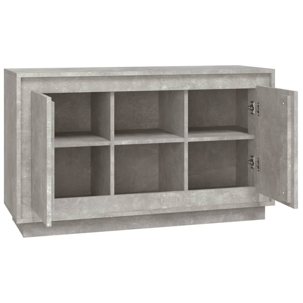 vidaXL Ντουλάπι Γκρι Σκυροδέματος 102x35x60 εκ. Επεξεργασμένο Ξύλο