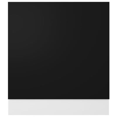 vidaXL Πρόσοψη Πλυντηρίου Πιάτων Μαύρη 59,5 x 3 x 67 εκ. Μοριοσανίδα