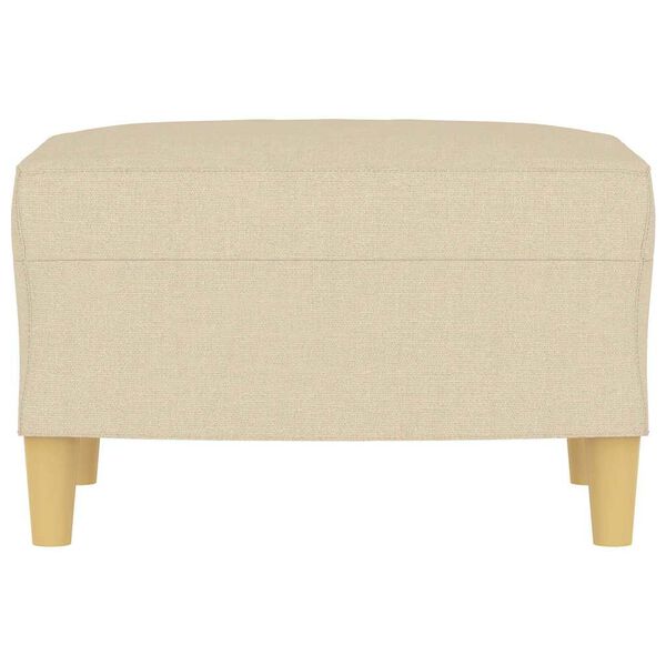 vidaXL Υποπόδιο Κρεμ 60x50x41 εκ. Υφασμάτινο