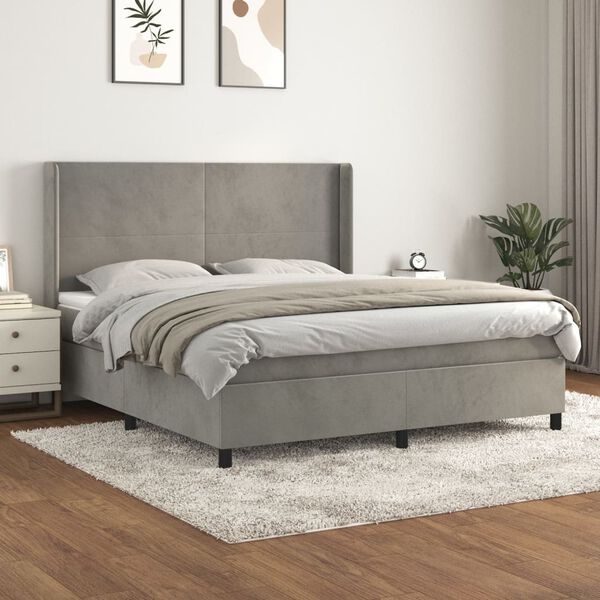 vidaXL &Kappa;&rho;&epsilon;&beta;ά&tau;&iota; Boxspring &mu;&epsilon; &Sigma;&tau;&rho;ώ&mu;&alpha; &Alpha;&nu;&omicron;&iota;&chi;&tau;ό &Gamma;&kappa;&rho;&iota; 160x200 &epsilon;&kappa;. &Beta;&epsilon;&lambda;&omicron;ύ&delta;&iota;&nu;&omicron;