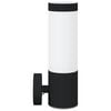 vidaXL Εξωτερικά Φωτιστικά Τοίχου 2 pcs Μαύρο 12 x 7.5 x 27 εκ