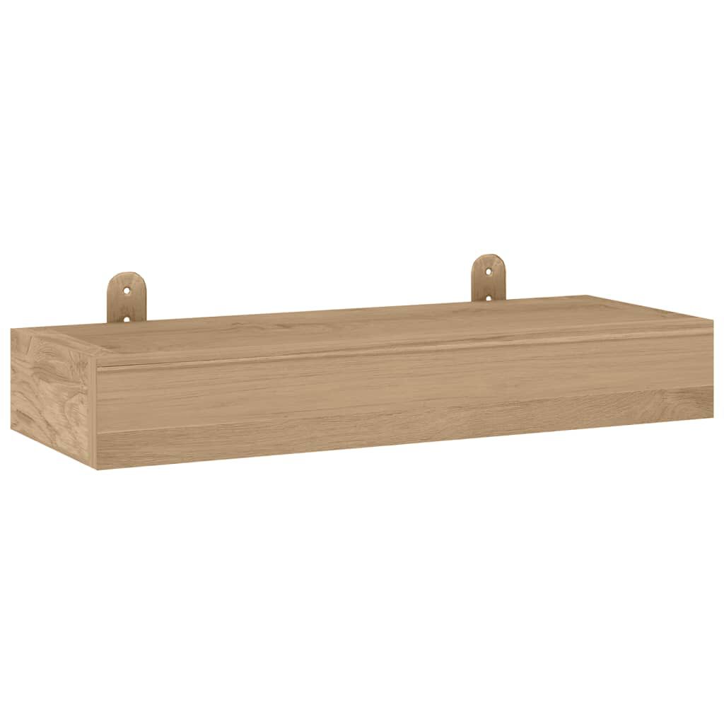vidaXL Ράφια Τοίχου 2 τεμ. 40 x 15 x 6 εκ. από Μασίφ Ξύλο Teak