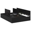 vidaXL Σκελετός Κρεβατιού Μαύρη δρυς 135 x 190 cm Επεξεργασμένο ξύλο