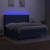 vidaXL &Kappa;&rho;&epsilon;&beta;ά&tau;&iota; Boxspring &mu;&epsilon; &Sigma;&tau;&rho;ώ&mu;&alpha; & LED &Mu;&pi;&lambda;&epsilon; 180x200 &epsilon;&kappa;. &Upsilon;&phi;&alpha;&sigma;&mu;ά&tau;&iota;&nu;&omicron;