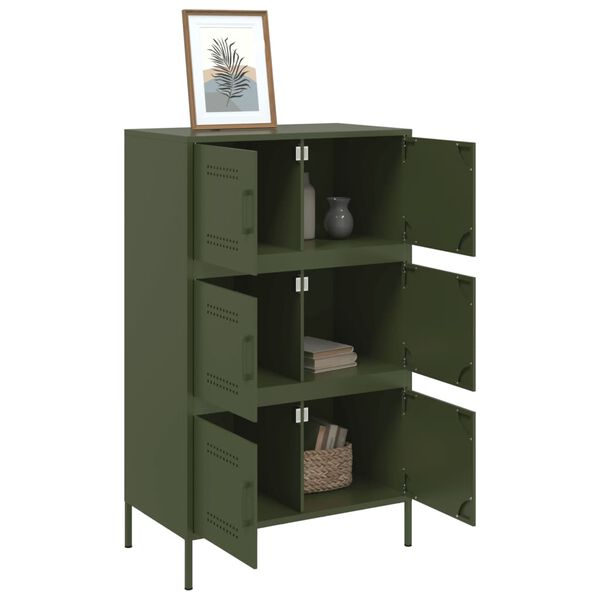 vidaXL Ντουλάπι Πράσινο Λαδί 68x39x113 εκ. από Ατσάλι