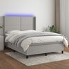 vidaXL &Kappa;&rho;&epsilon;&beta;ά&tau;&iota; Boxspring &mu;&epsilon; &Sigma;&tau;&rho;ώ&mu;&alpha; & LED &Alpha;&nu;.&Gamma;&kappa;&rho;&iota; 140x190&epsilon;&kappa;. &Upsilon;&phi;&alpha;&sigma;&mu;ά&tau;&iota;&nu;&omicron;