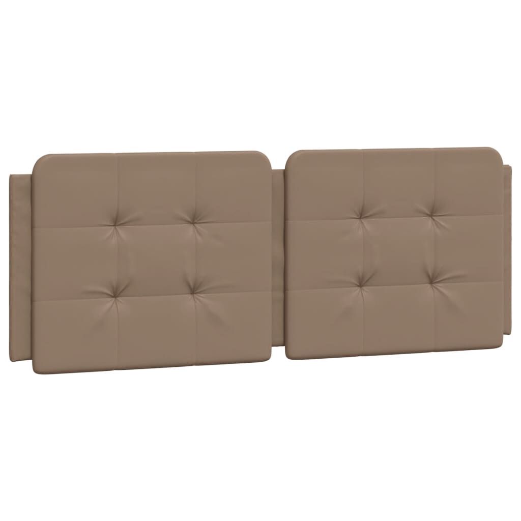 vidaXL Κρεβάτι με Στρώμα Καπουτσίνο 140x200εκ.από Συνθ.Δέρμα