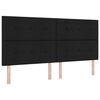 vidaXL Κρεβάτι με ελατήρια με στρώμα Μαύρο 200 x 200 cm ύφασμα