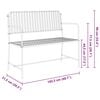 vidaXL Παγκάκι κήπου Λευκό 104 x 54 x 93εκ Ατσάλι