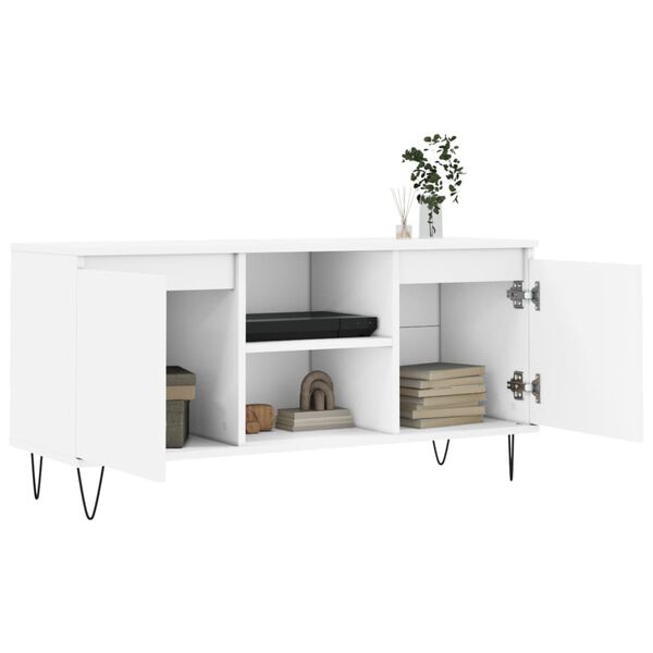 vidaXL Έπιπλο Τηλεόρασης Λευκό 104 x 35 x 50 εκ. από Επεξεργ. Ξύλο