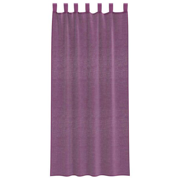 vidaXL Κουρτίνες Voile με βρόχους 2 τεμάχια Μοβ 140x245 εκ.