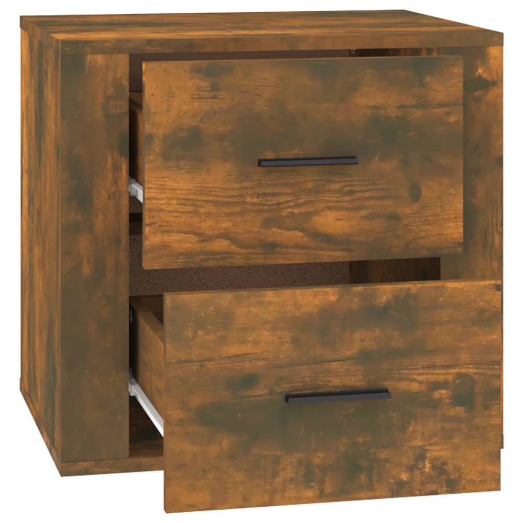 vidaXL Κομοδίνο Καπνιστή Δρυς 50 x 39 x 47 εκ.