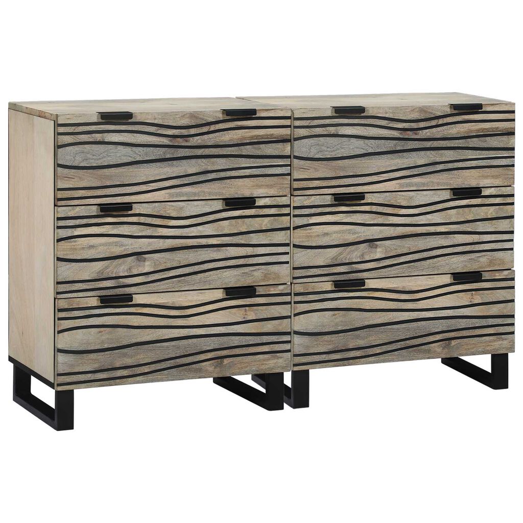 vidaXL Παραδοσιακά Πλευρικά Έπιπλα 2 pcs Λευκό 60 x 33,5 x 75 εκ