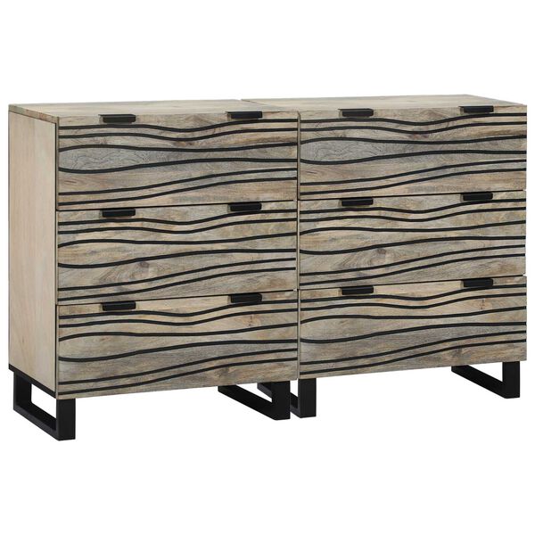 vidaXL Παραδοσιακά Πλευρικά Έπιπλα 2 pcs Λευκό 60 x 33,5 x 75 εκ