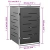 vidaXL Πλαίσιο για Κάδο Απορρ. με Ρόδες 69x77,5x112,5 εκ Αν. Ατσάλι