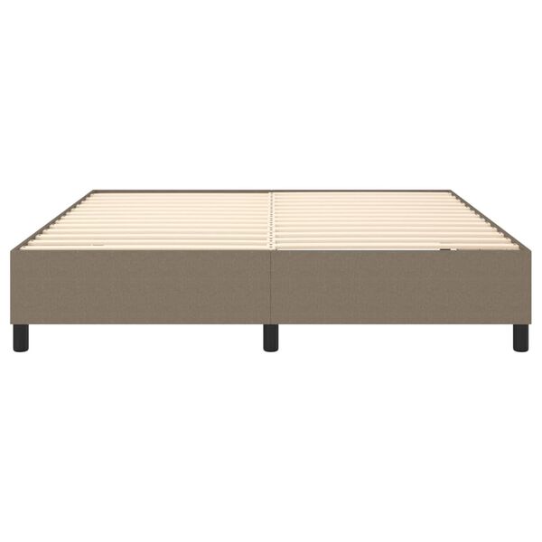 vidaXL Σκελετός Κρεβατιού Χωρίς Στρώμα Taupe 160x200 εκ. Υφασμάτινο