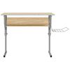 vidaXL Γραφείο Χειρ. Sonoma Δρυς&Γκρι 110x53x(58-87)εκ Επ. Ξύλο&Ατσάλι