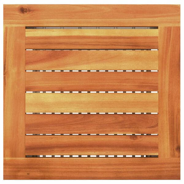 vidaXL Τραπέζι Κήπου Γκρι 40x40x42 εκ. Συνθετικό Ρατάν / Ξύλο Ακακίας