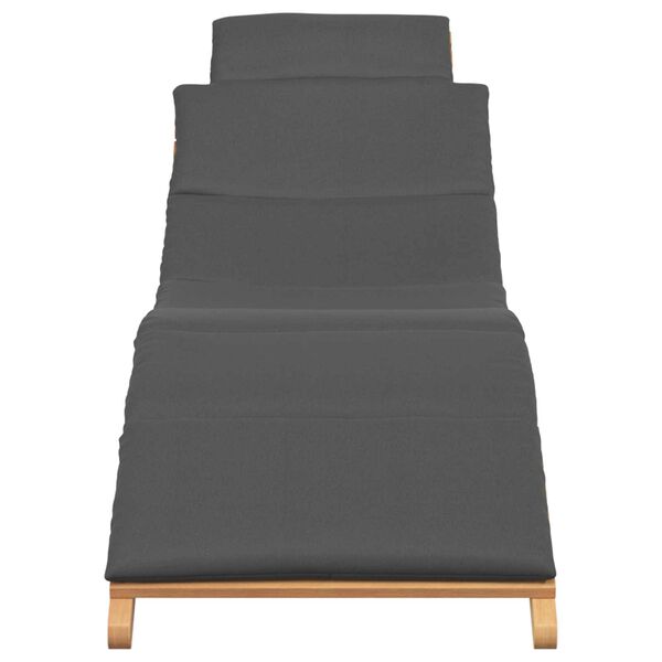 vidaXL Ξαπλώστρα 1-πρόσωπο Καφέ 185.5 x 55 x 58.5 εκ. Στερεό Ξύλο Τίκ