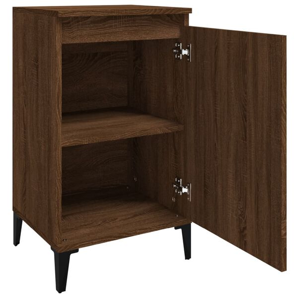 vidaXL Κομοδίνα 2 τεμ. Καφέ Δρυς 40x35x70 εκ. από Επεξεργασμένο Ξύλο