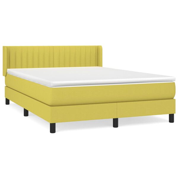 vidaXL &Kappa;&rho;&epsilon;&beta;ά&tau;&iota; Boxspring &mu;&epsilon; &Sigma;&tau;&rho;ώ&mu;&alpha; &Pi;&rho;ά&sigma;&iota;&nu;&omicron; 140x190 &epsilon;&kappa;. &Upsilon;&phi;&alpha;&sigma;&mu;ά&tau;&iota;&nu;&omicron;
