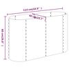 vidaXL Ζαρντινιέρα Ασημί 114x40x68 εκ. Γαλβανισμένος χάλυβας