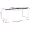 vidaXL Σέτ φαγητού για κήπο 7 pcs Γκρι και καφέ 200 x 90 x 75 cm
