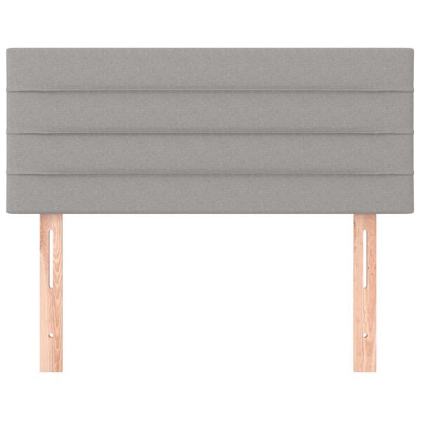 vidaXL Κεφαλάρι Κρεβατιού Ανοιχτό Γκρι 100x5x78/88 εκ. Υφασμάτινο