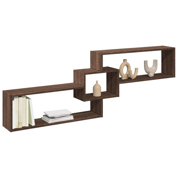 vidaXL Ντουλάπι Τοίχου Καφέ Δρυς 158x18x53 εκ. από Επεξεργασμένο Ξύλο