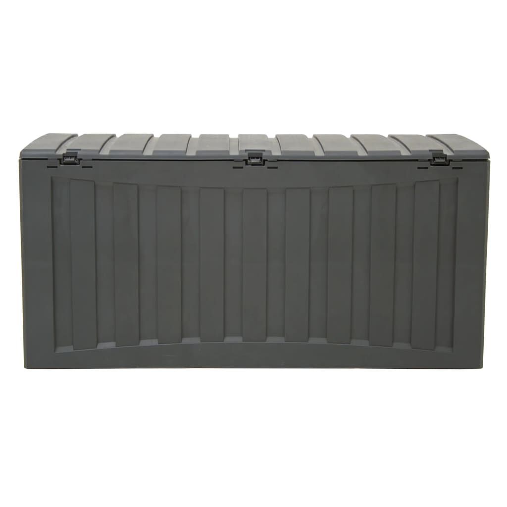 vidaXL Μπαούλο Αποθήκευσης Μαύρο 118 x 53 x 57 εκ. Πολυπροπυλένιο