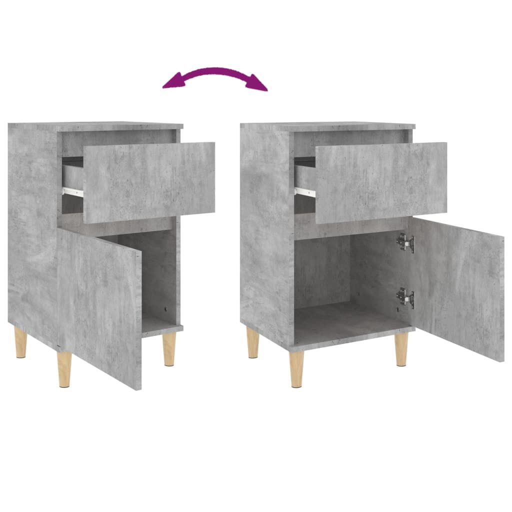vidaXL Κομοδίνο Γκρι Σκυροδέματος 40x35x70 εκ.