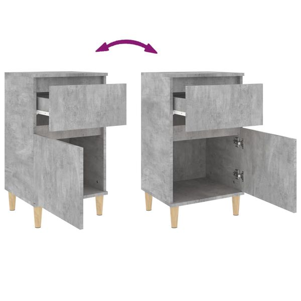 vidaXL Κομοδίνο Γκρι Σκυροδέματος 40x35x70 εκ.