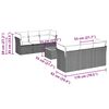 vidaXL Σετ Σαλονιού Κήπου 7 τεμ. Γκρι Συνθετικό Ρατάν με Μαξιλάρια