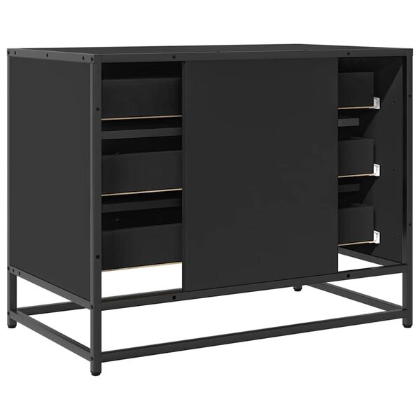 ντουλάπι συρταριών vidaXL Μαύρο 70x41x56 cm Κατασκευασμένο ξύλο