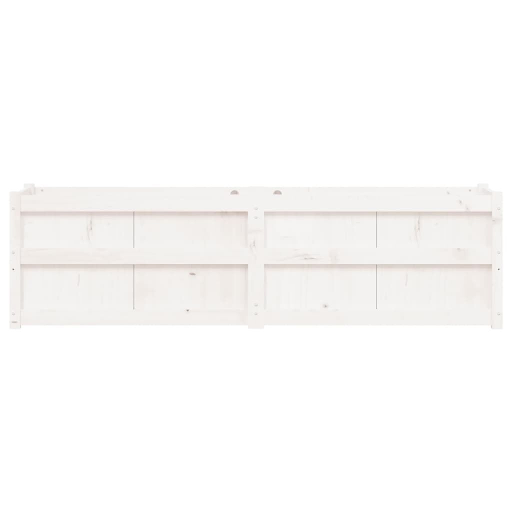 vidaXL Ζαρντινιέρα Λευκή 180x50x50 εκ. από Μασίφ Ξύλο Πεύκου