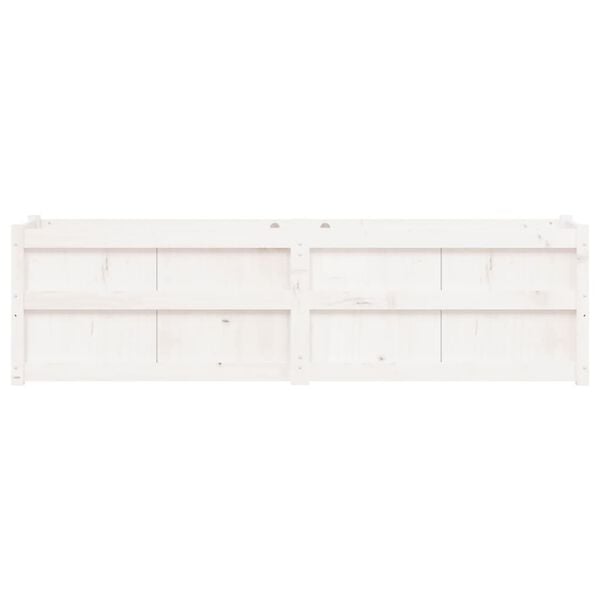 vidaXL Ζαρντινιέρα Λευκή 180x50x50 εκ. από Μασίφ Ξύλο Πεύκου