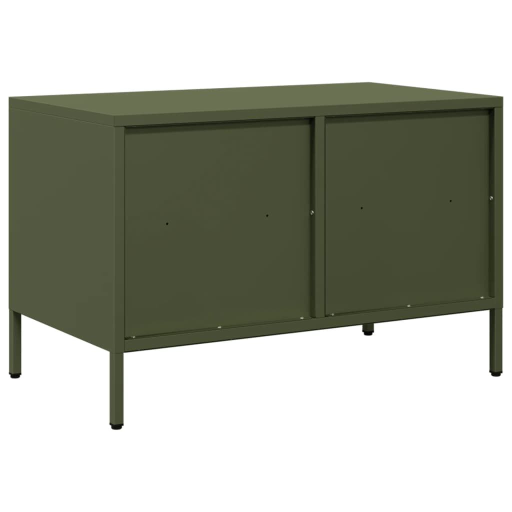 vidaXL Έπιπλο Τηλεόρασης Λαδί 68 x 39 x 43,5 εκ. Χάλυβας Ψυχρής Έλασης