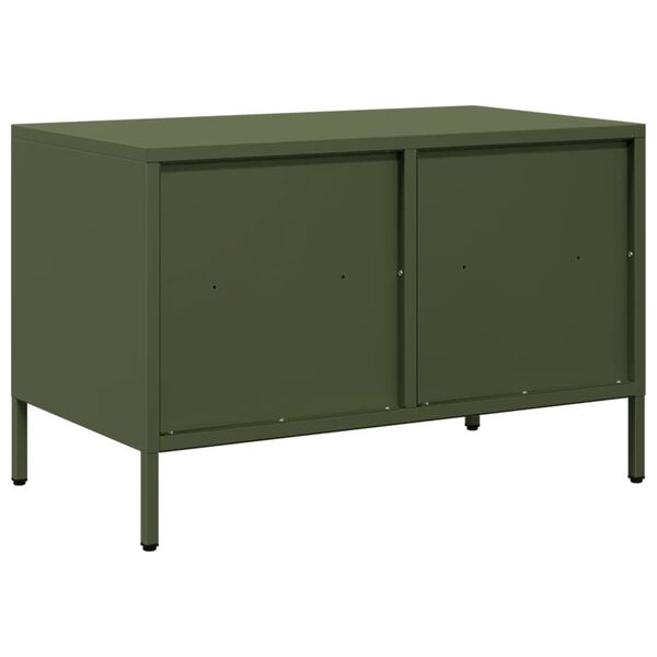 vidaXL Έπιπλο Τηλεόρασης Λαδί 68 x 39 x 43,5 εκ. Χάλυβας Ψυχρής Έλασης