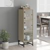 vidaXL Ντουλάπι Sonoma Δρυς 35 x 37 x 120 εκ. με Γυάλινες Πόρτες