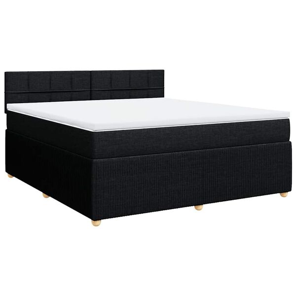 vidaXL &Kappa;&rho;&epsilon;&beta;ά&tau;&iota; Boxspring &mu;&epsilon; &Sigma;&tau;&rho;ώ&mu;&alpha; &Mu;&alpha;ύ&rho;&omicron; 180x200 &epsilon;&kappa;. &Upsilon;&phi;&alpha;&sigma;&mu;ά&tau;&iota;&nu;&omicron;