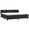 vidaXL Κρεβάτι Boxspring με Στρώμα Μαύρο 200x200 εκ. Συνθετικό Δέρμα