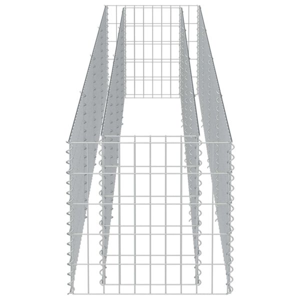 vidaXL Συρματοκιβώτιο-Γλάστρα Υπερυψωμένη 360x50x50 εκ. Γαλβ. Χάλυβας
