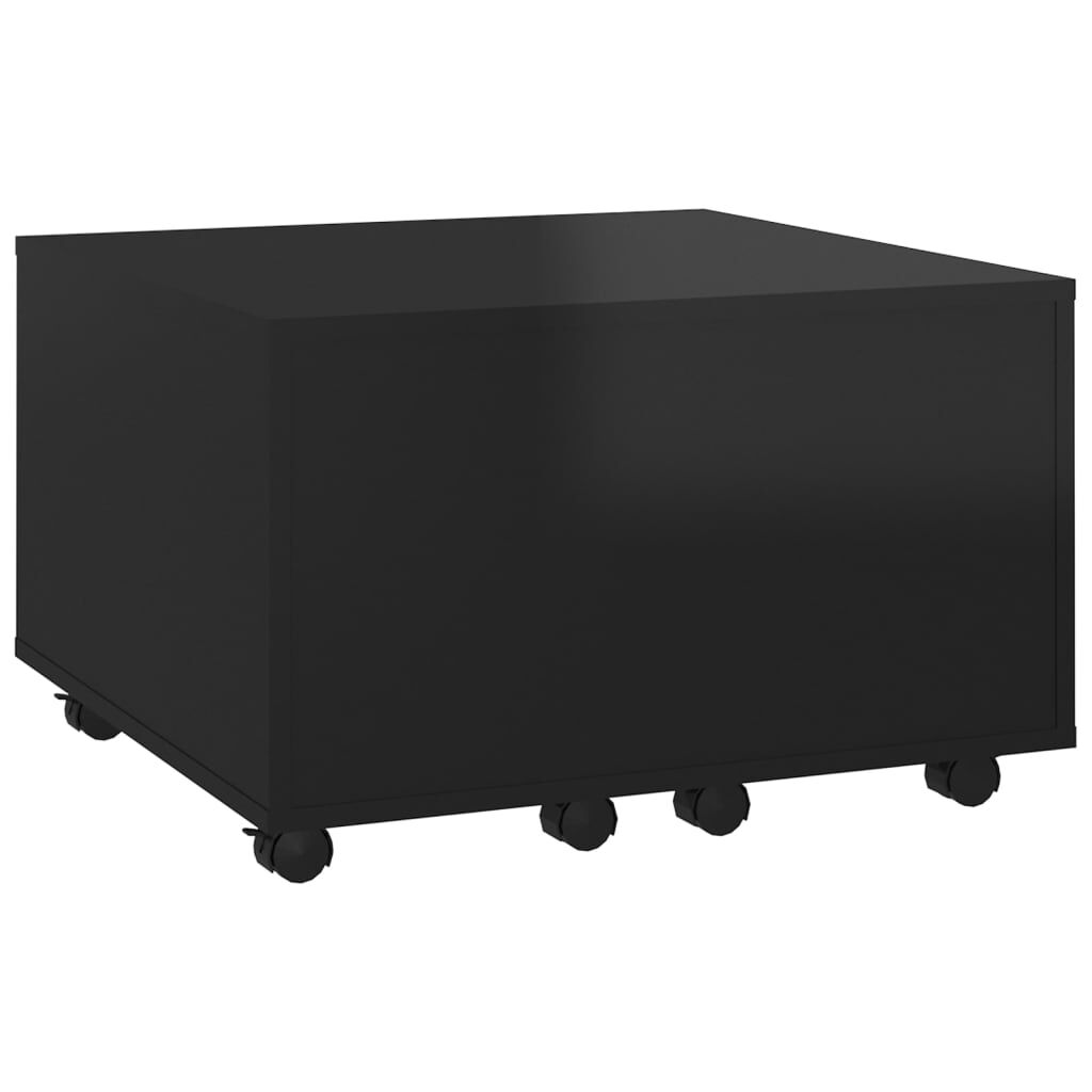 vidaXL Τραπεζάκι Σαλονιού Γυαλιστερό Μαύρο 60x60x38 εκ. Επεξ. Ξύλο