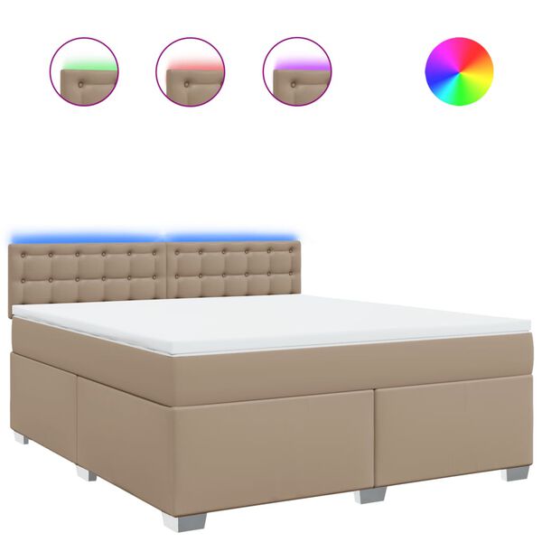 vidaXL &Kappa;&rho;&epsilon;&beta;ά&tau;&iota; Boxspring &mu;&epsilon; &Sigma;&tau;&rho;ώ&mu;&alpha; &Kappa;&alpha;&pi;&omicron;&upsilon;&tau;&sigma;ί&nu;&omicron; 180x200 &epsilon;&kappa;. &Sigma;&upsilon;&nu;&theta;. &Delta;έ&rho;&mu;&alpha;