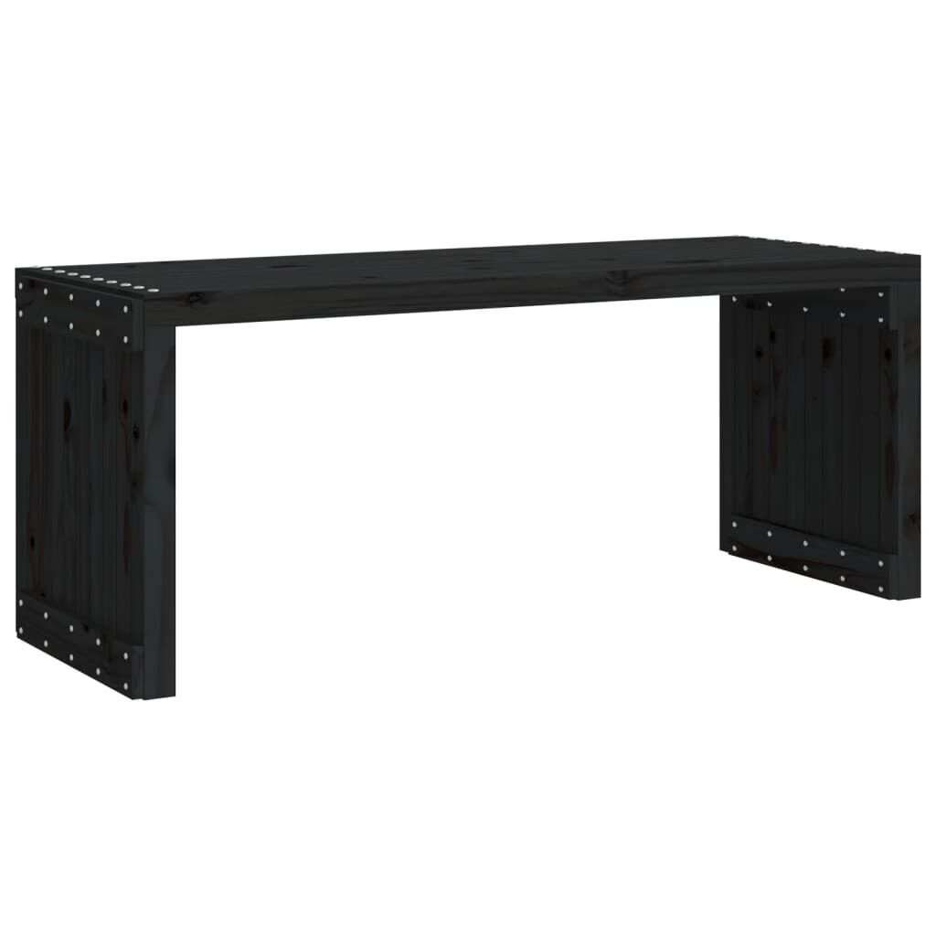vidaXL Παγκάκι Κήπου Επεκτάσιμο Μαύρο 212,5x40,5x45εκ. Μασίφ Πεύκο
